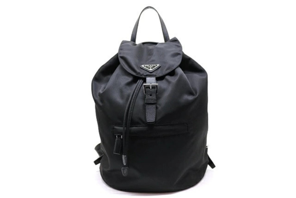 Prada bag backpack Saffiano leather black